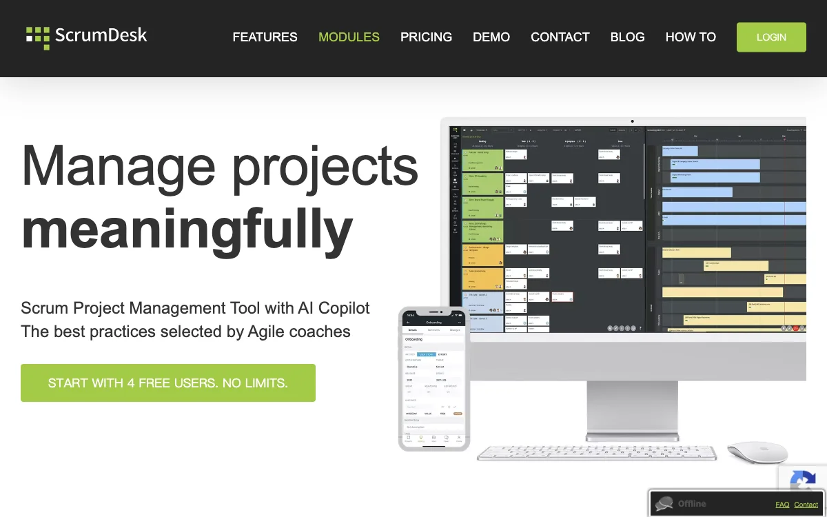 ScrumDesk: โครงการจัดการ Scrum ที่มีความหมายสำหรับทีม Agile