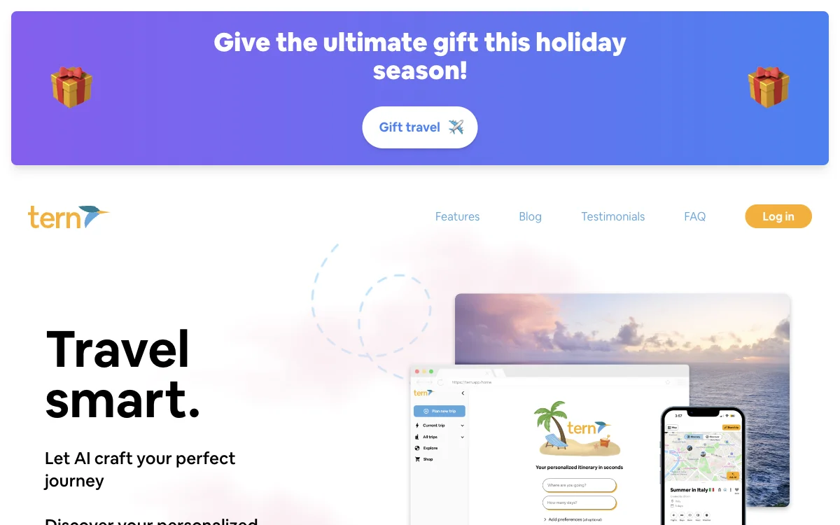 Tern — AI旅行规划工具，打造个性化旅行体验
