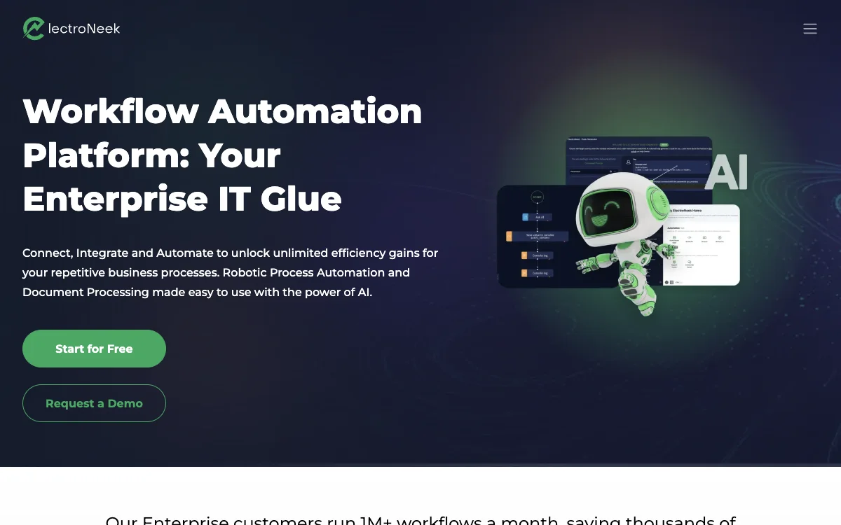 ElectroNeek: Empowering Enterprises with Advanced Workflow Automation