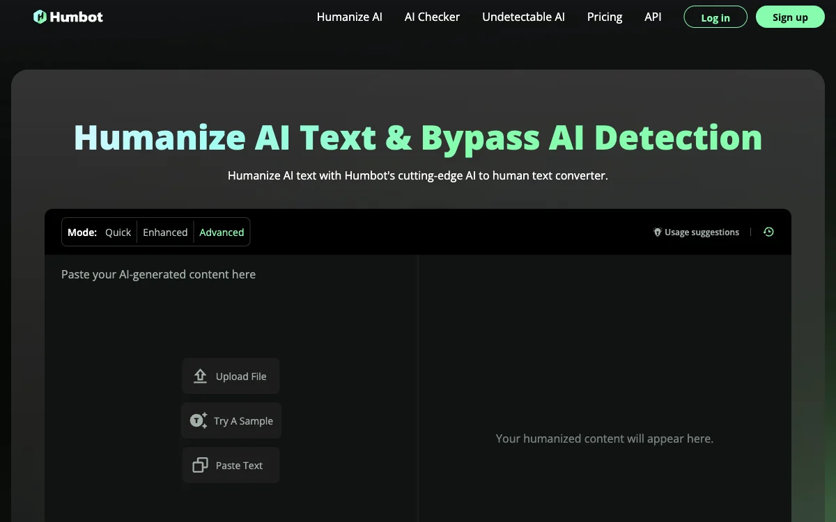 Humbot AI Humanizer: AI Text को मानवीय पाठ में बदलें और AI-डिटेक्टरों को चार्लानें