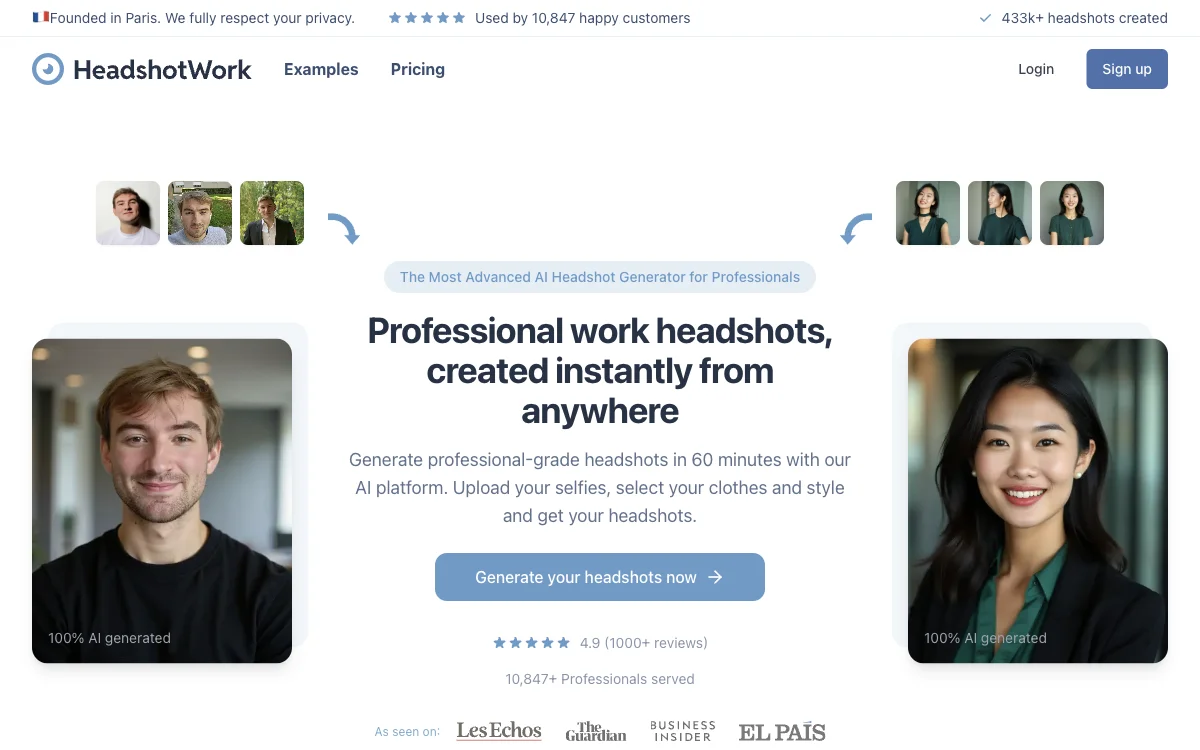 HeadshotWork: The Ultimate AI Headshot Generator for Professionals