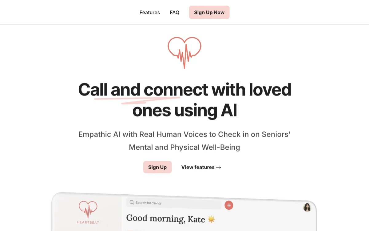 Heartbeat: Empathic AI Calls to Ensure Loved Ones' Well-being