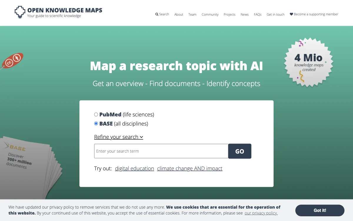 Open Knowledge Maps: Enhancing Scientific Knowledge Visibility