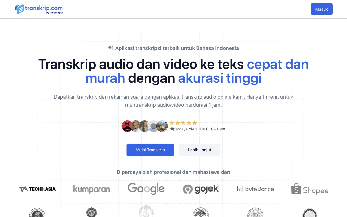 Transkrip.com: Chuyển Đổi Audio & Video Thành Văn Bản Với AI