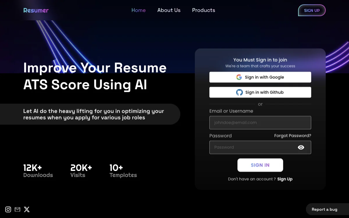 Resumer: Boost Your Resume's ATS Score with AI