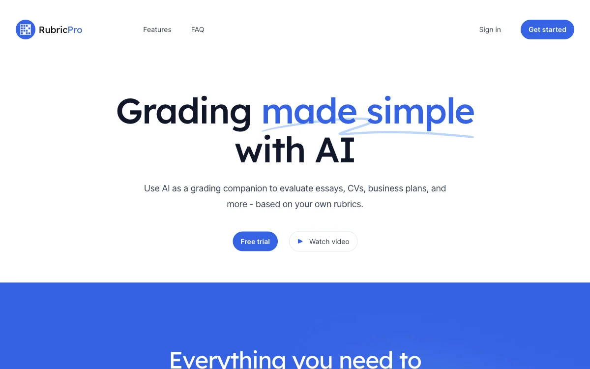 RubricPro: Simplify Grading with AI