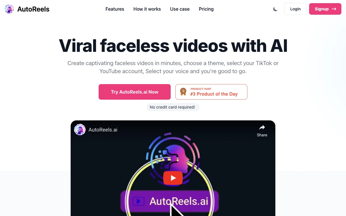 AutoReels: Transform Your Social Media with AI Faceless Videos