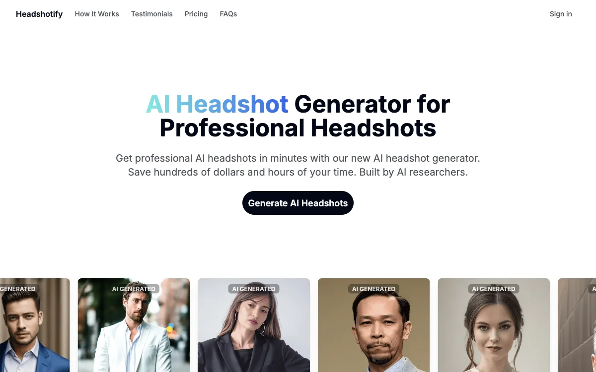 Headshotify: AI-Powered Professional Headshots for Your Career & Business Profiles