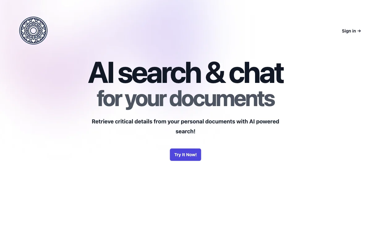 SearchMyDocs.ai | 与您的PDF、Markdown文档聊天