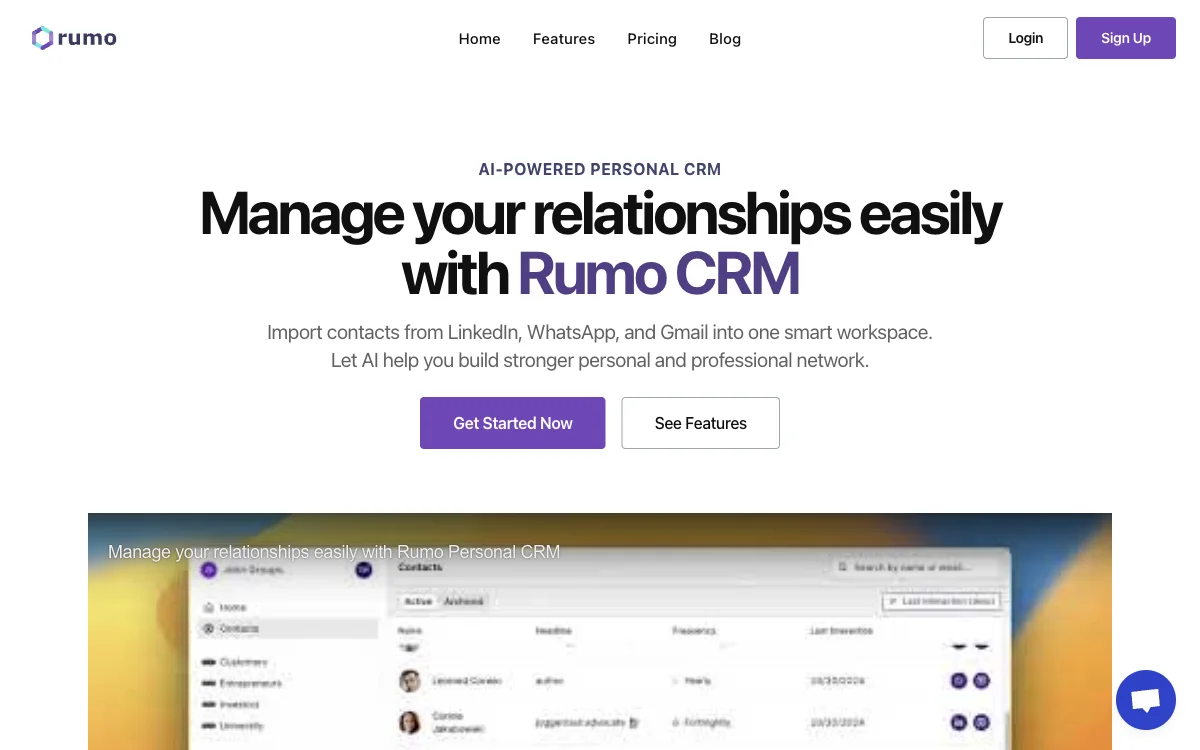 Rumo CRM: Revolutionize Your Networking with AI