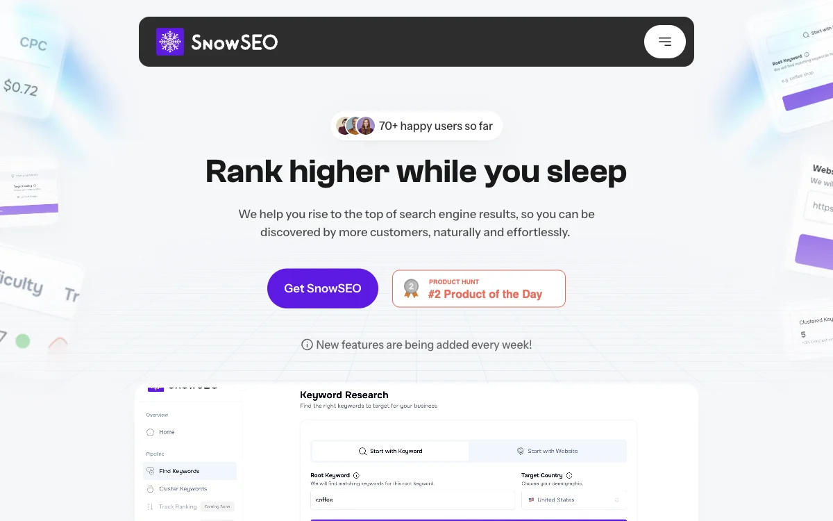 SnowSEO - Boost Your Website Rankings with AI