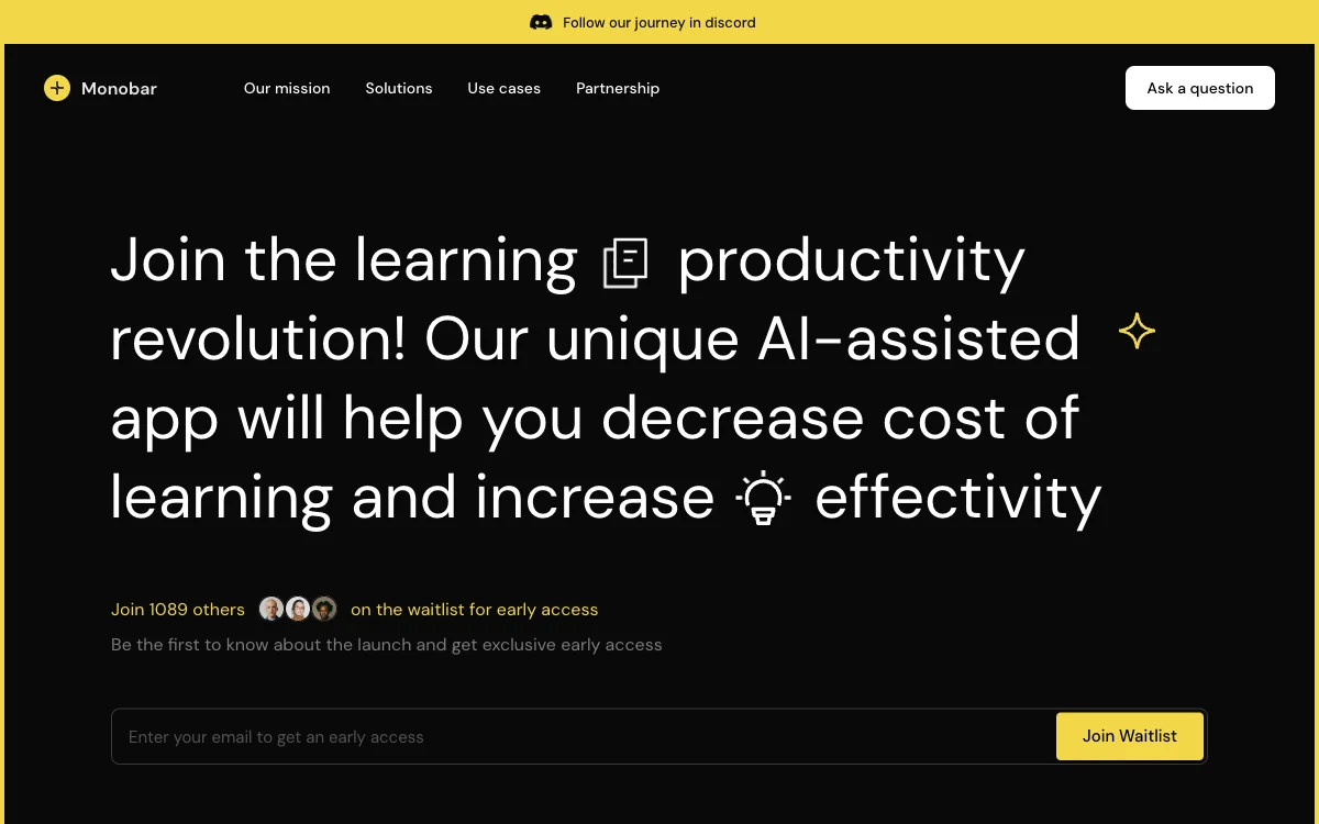 Monobar: Your AI-Assisted App for Enhanced Learning and Productivity