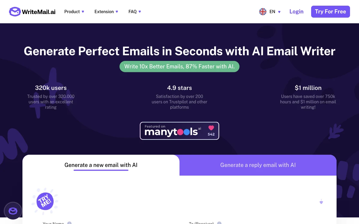 WriteMail.ai: Revolutionize Email Writing with AI