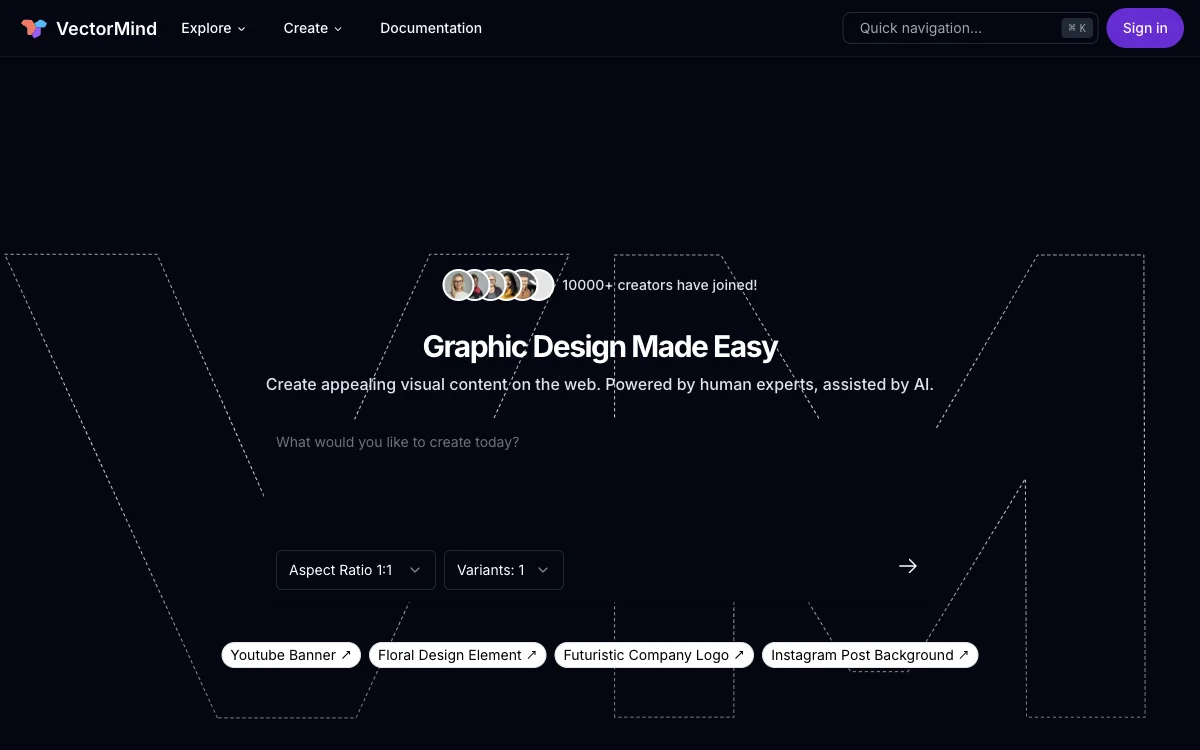 VectorMind: AI-Powered Graphic Design for Stunning Visuals