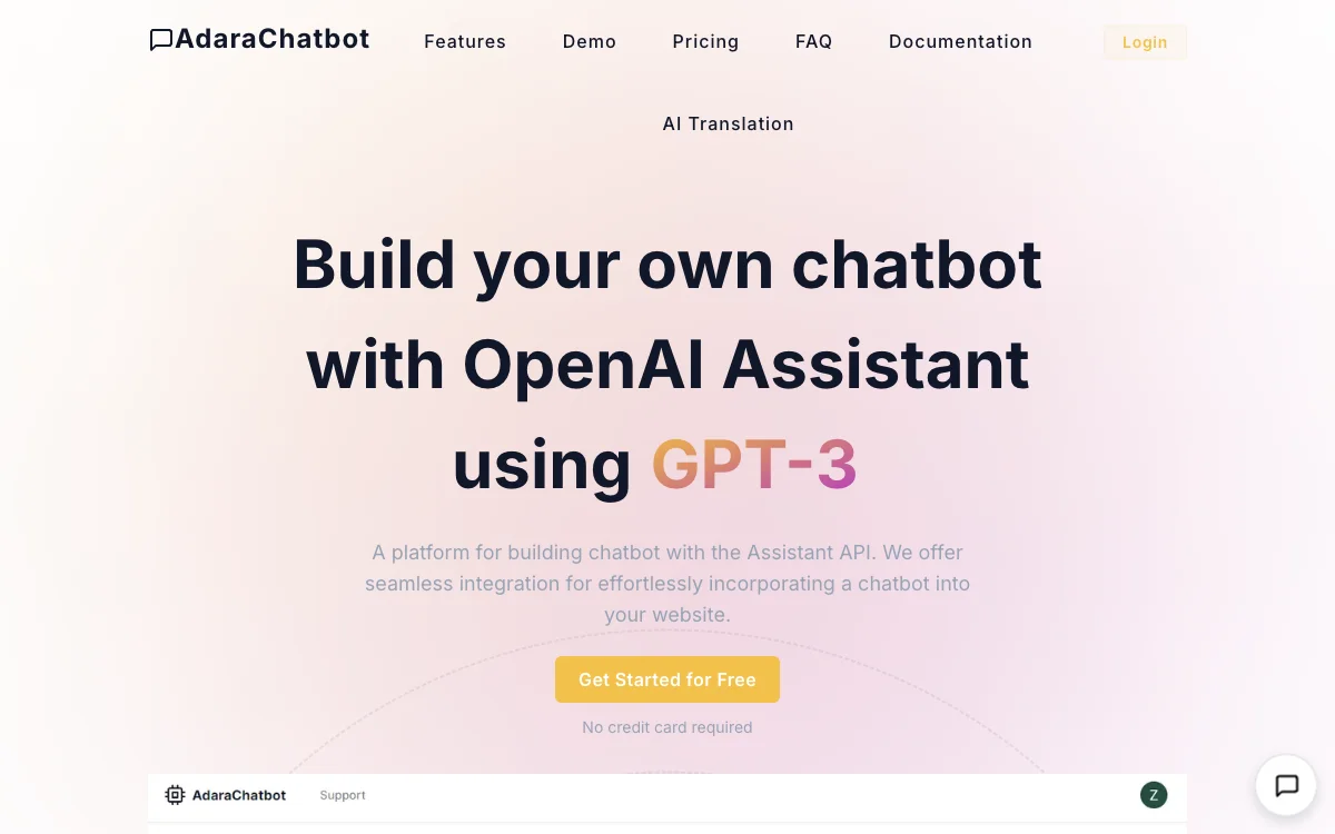 AdaraChatbot - Tạo Chatbot Với Trợ Lý OpenAI