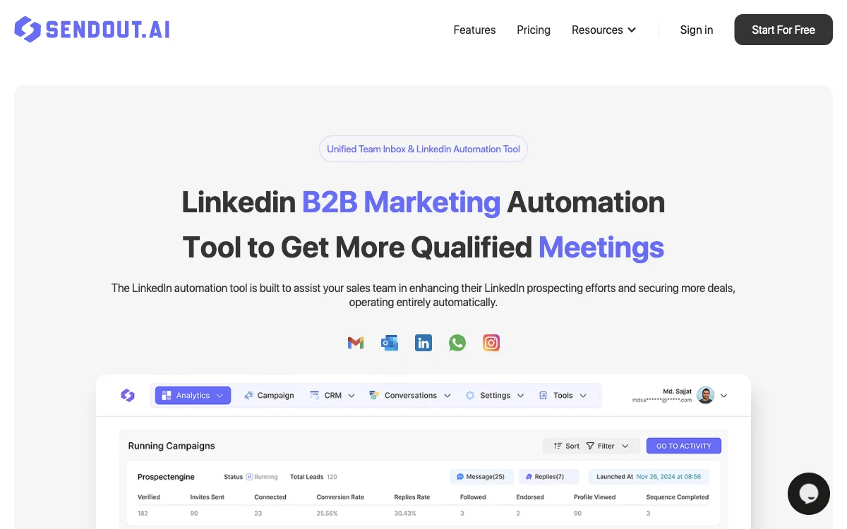 Sendout.Ai: أداة الأتمتة الذكية لـ LinkedIn