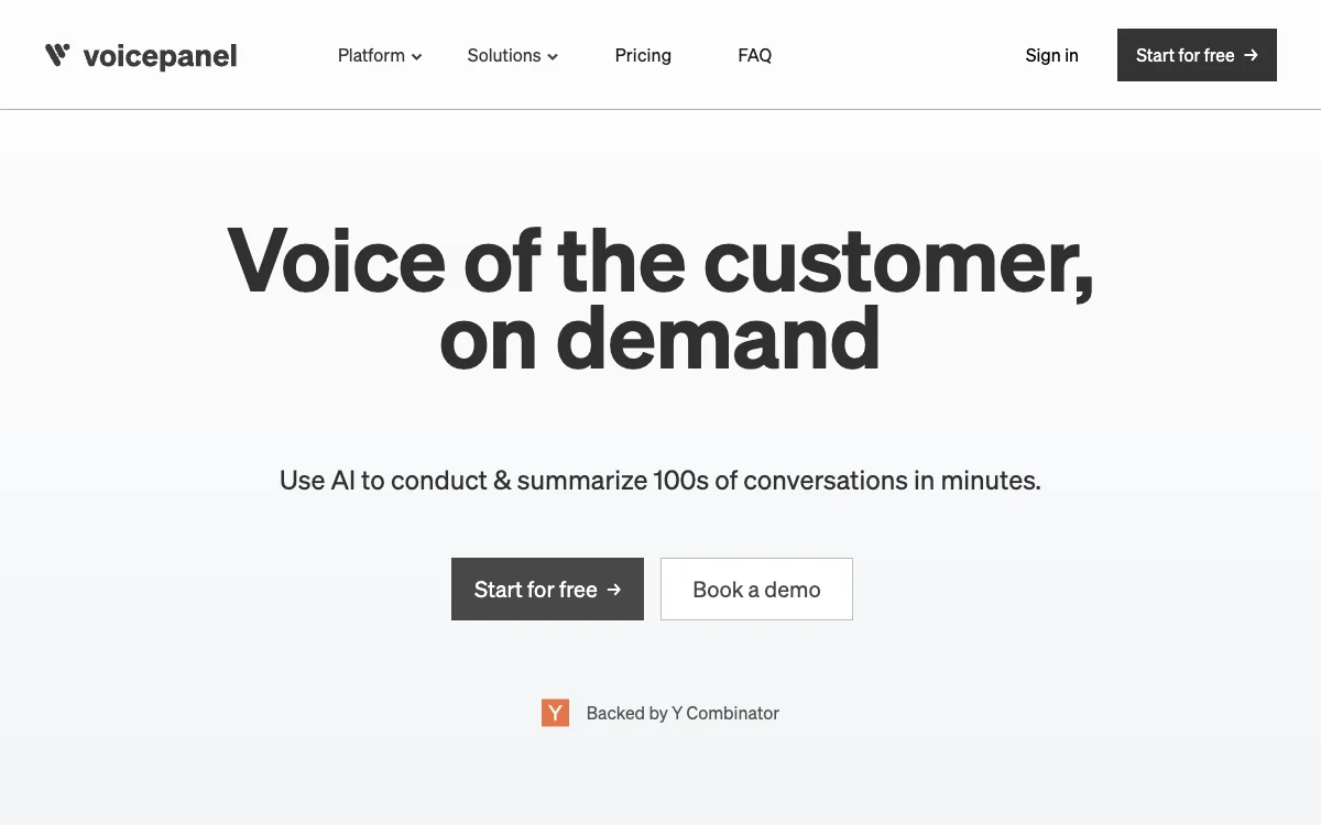 Voicepanel: AI-Powered Conversational Analysis for Businesses