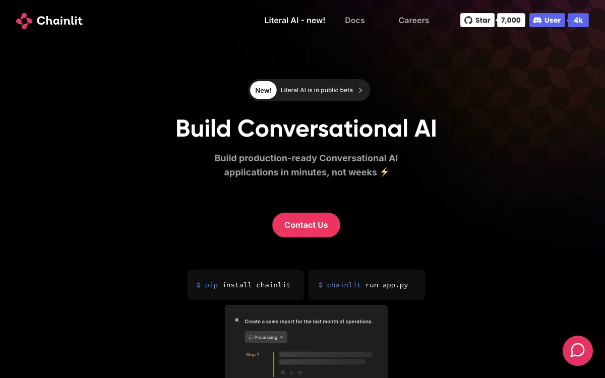 Chainlit: Empowering Conversational AI in Minutes