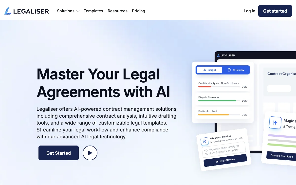 Legaliser AI: Streamline Contract Management with AI