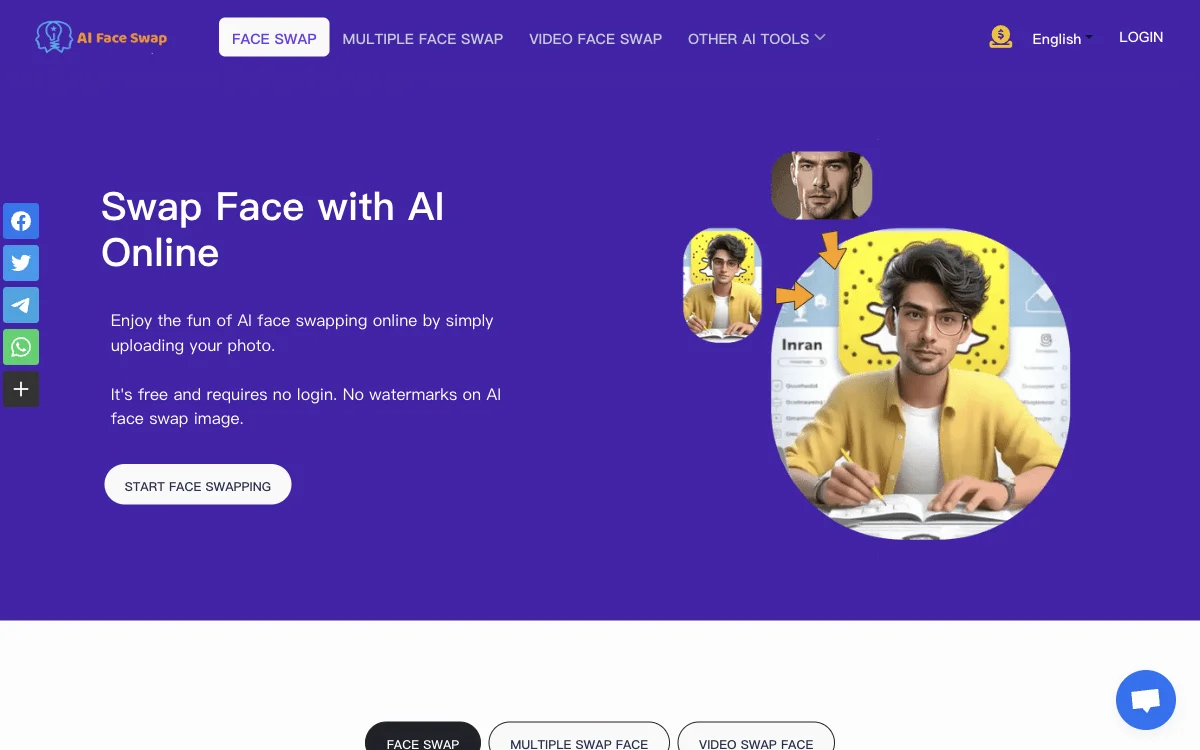 Kostenloses AI Face Swap Online (ohne Anmeldung)