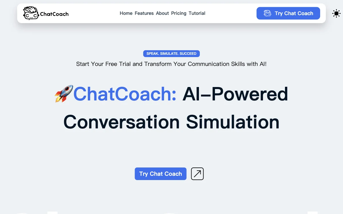 ChatCoach.io: Transform Your Communication Skills with AI-Powered Conversation Simulation