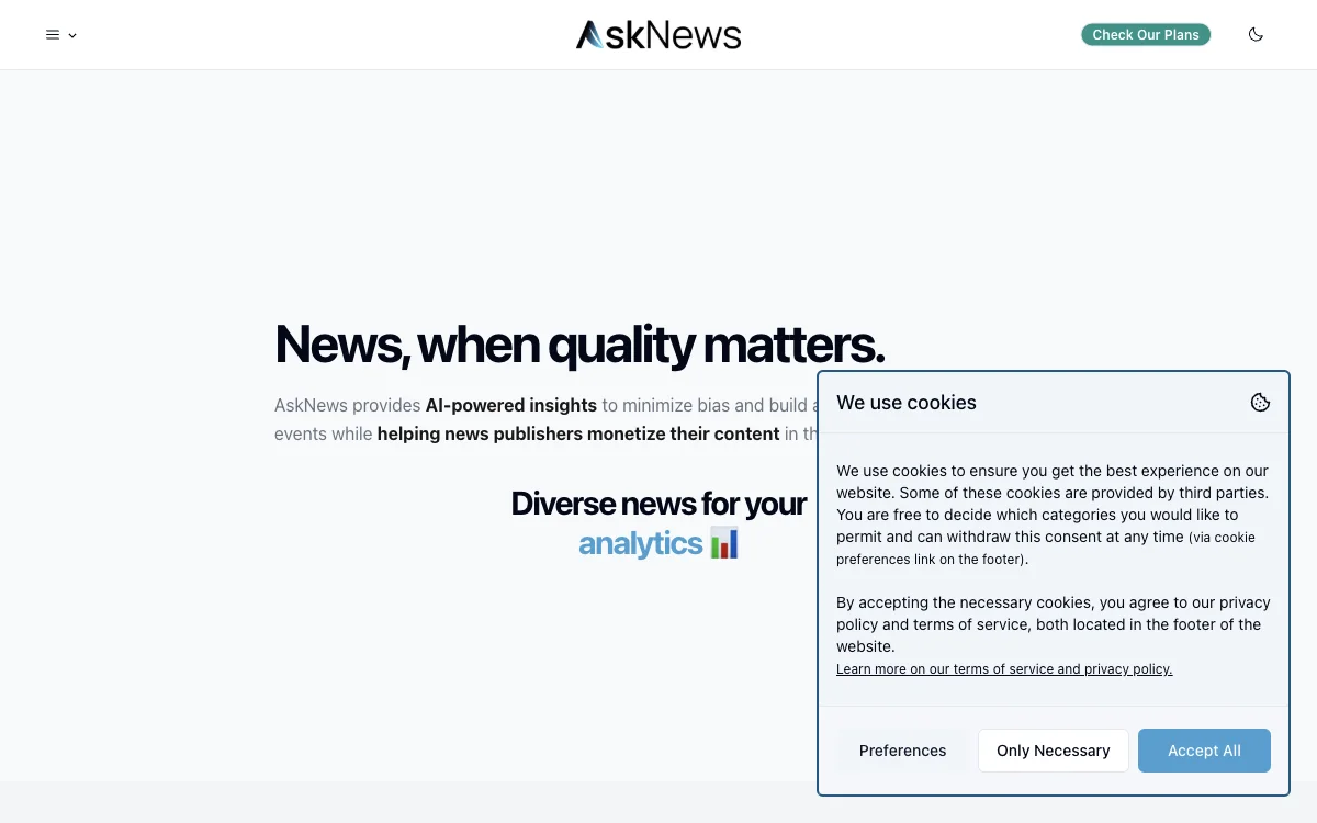 AskNews：AI助力，畅享优质新闻体验