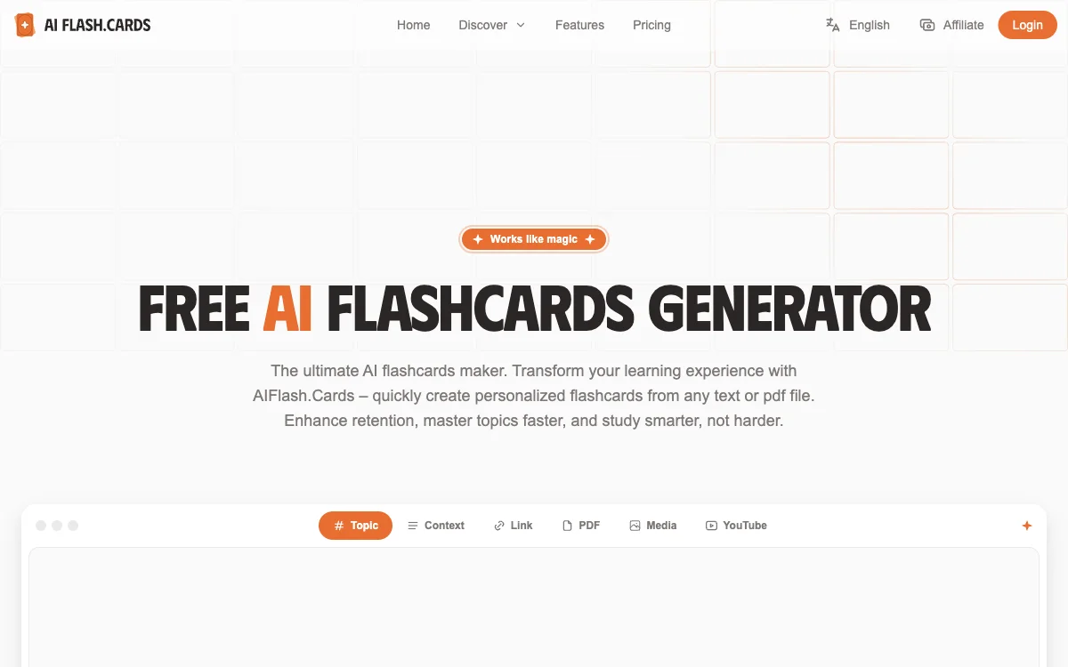 AIFlash.Cards: The Ultimate AI Flashcards Generator for Smarter Learning