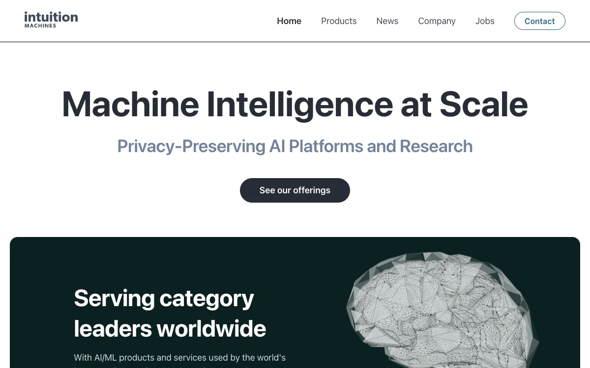 Intuition Machines: قائد في AI/ML المحافظة على الخصوصية والاستفادة الكاملة