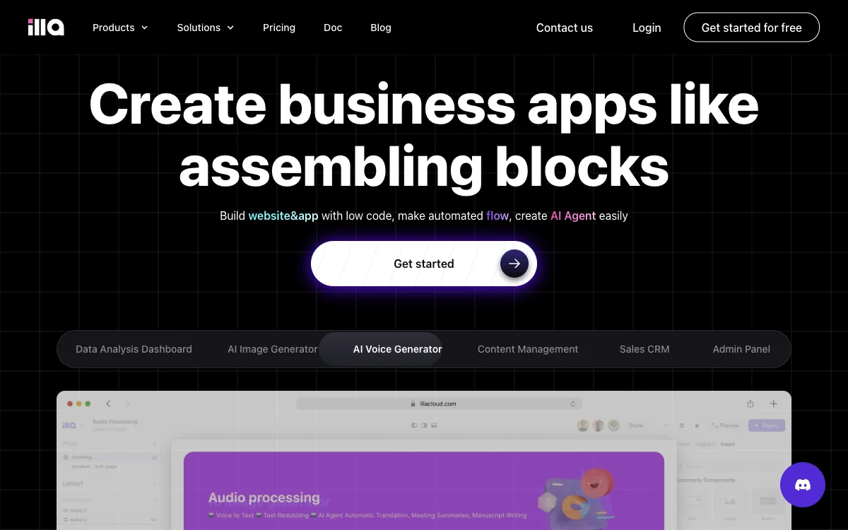 ILLA Cloud: Build Business Apps and Integrate AI with Ease