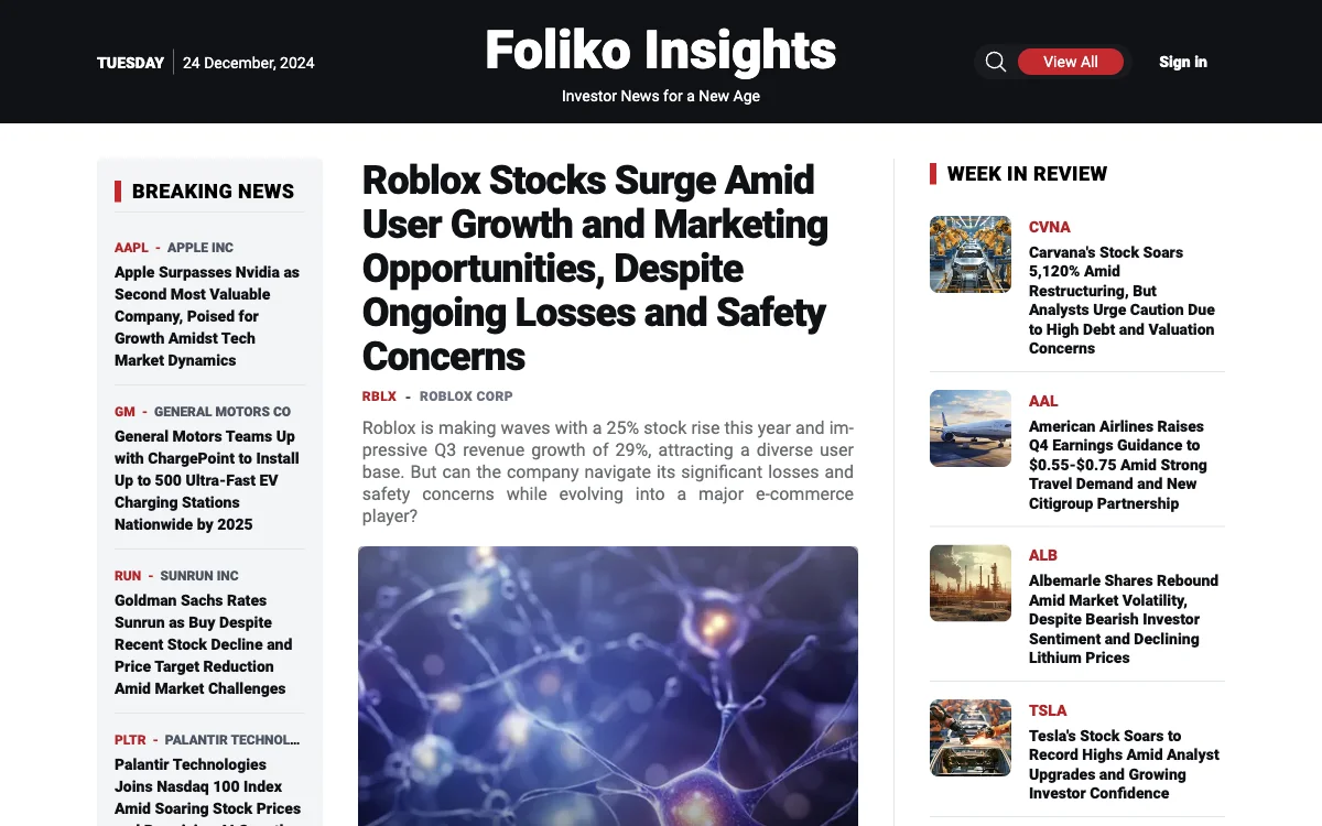 Foliko Insights: Your AI-Powered Investment Guide