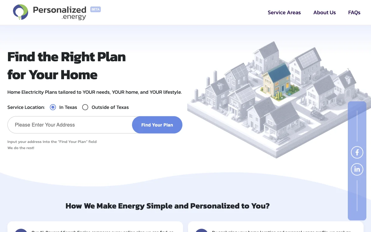 Personalized.energy: AI-Powered Energy Plan Finder for Your Home