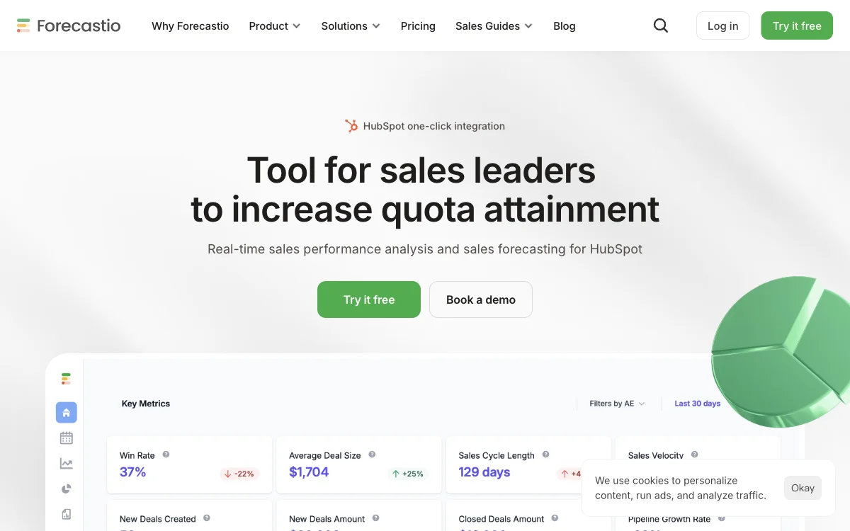 Forecastio | 为 HubSpot 提供的销售分析和预测工具