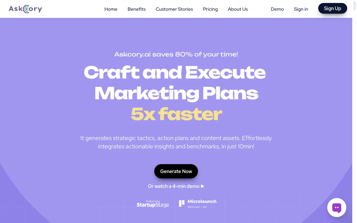 AskCory.ai: The AI-Powered Marketing Assistant for Time Savings and Strategy Success