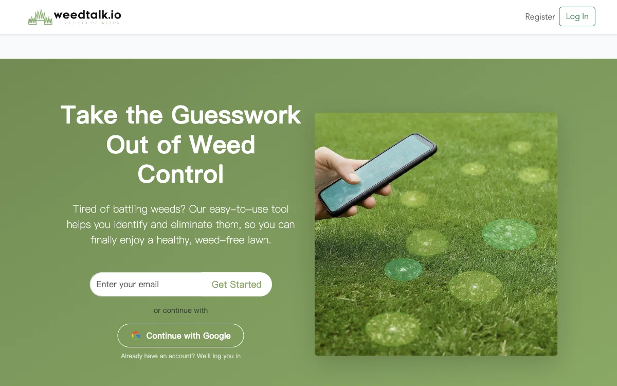 weedtalk.io - Effortless Weed Control with AI