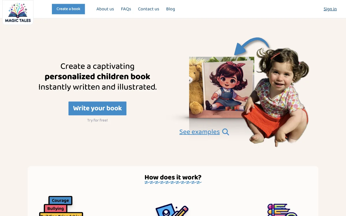 Magic Tales: Personalized Children's Books Created with AI