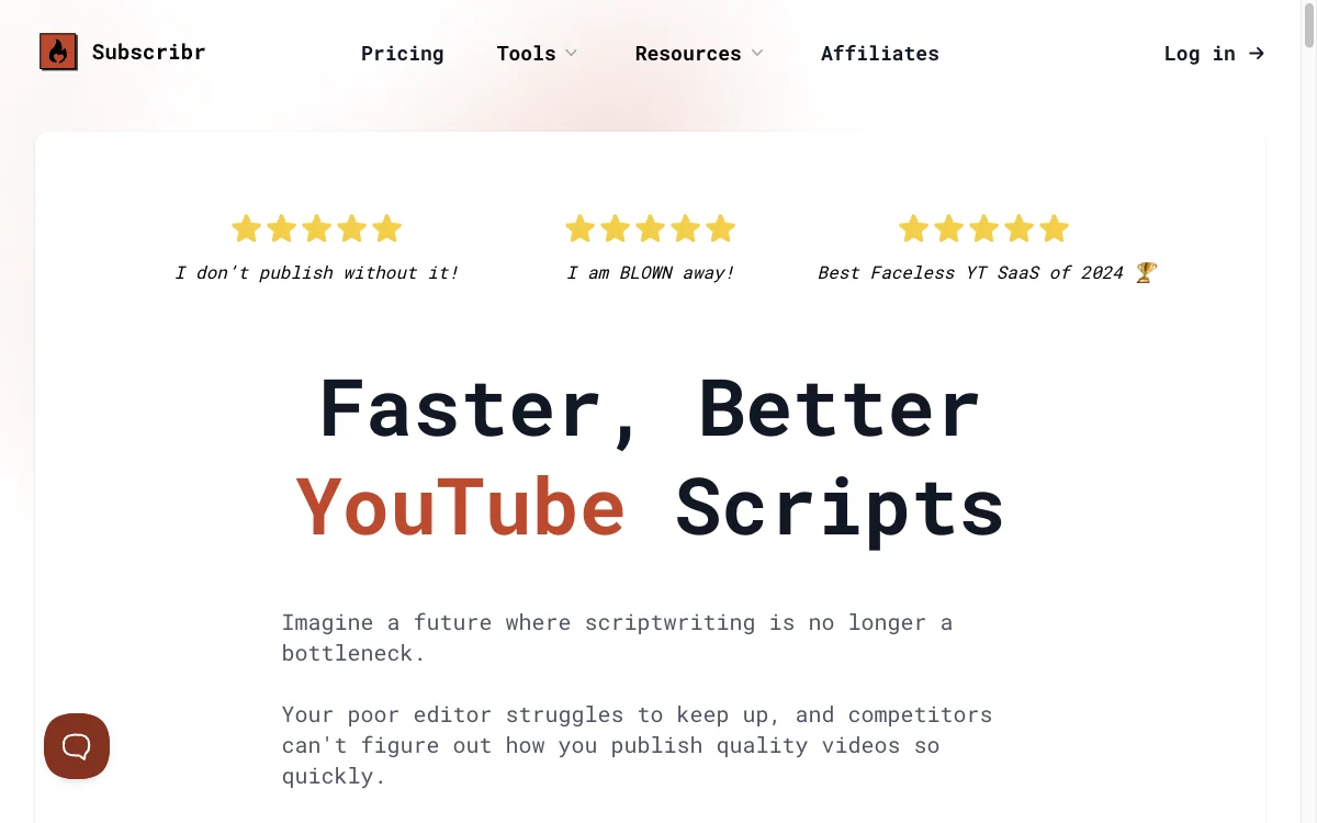 Subscribr: Transform Your YouTube Scriptwriting