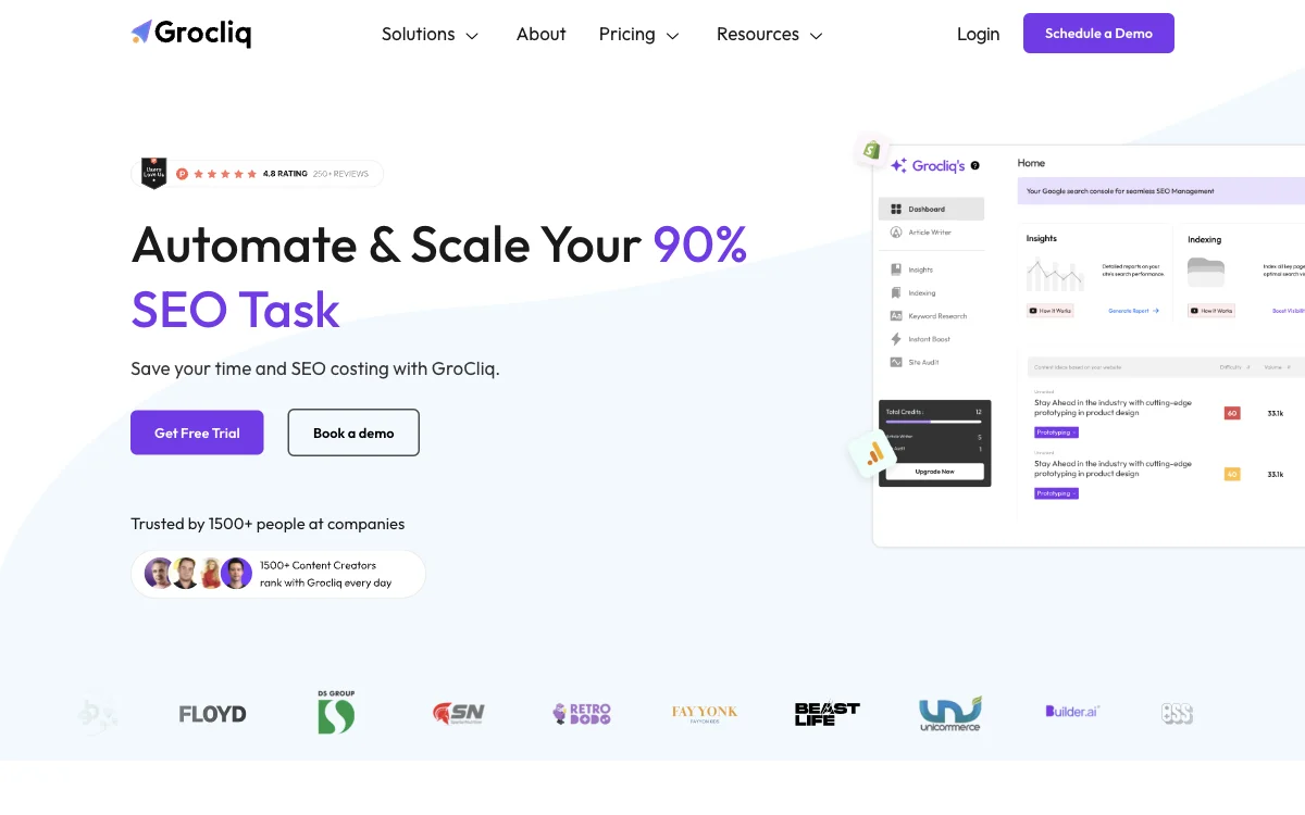 جروكليق®: أتمتة وتوسيع SEO الخاص بك لتحقيق رؤية أفضل