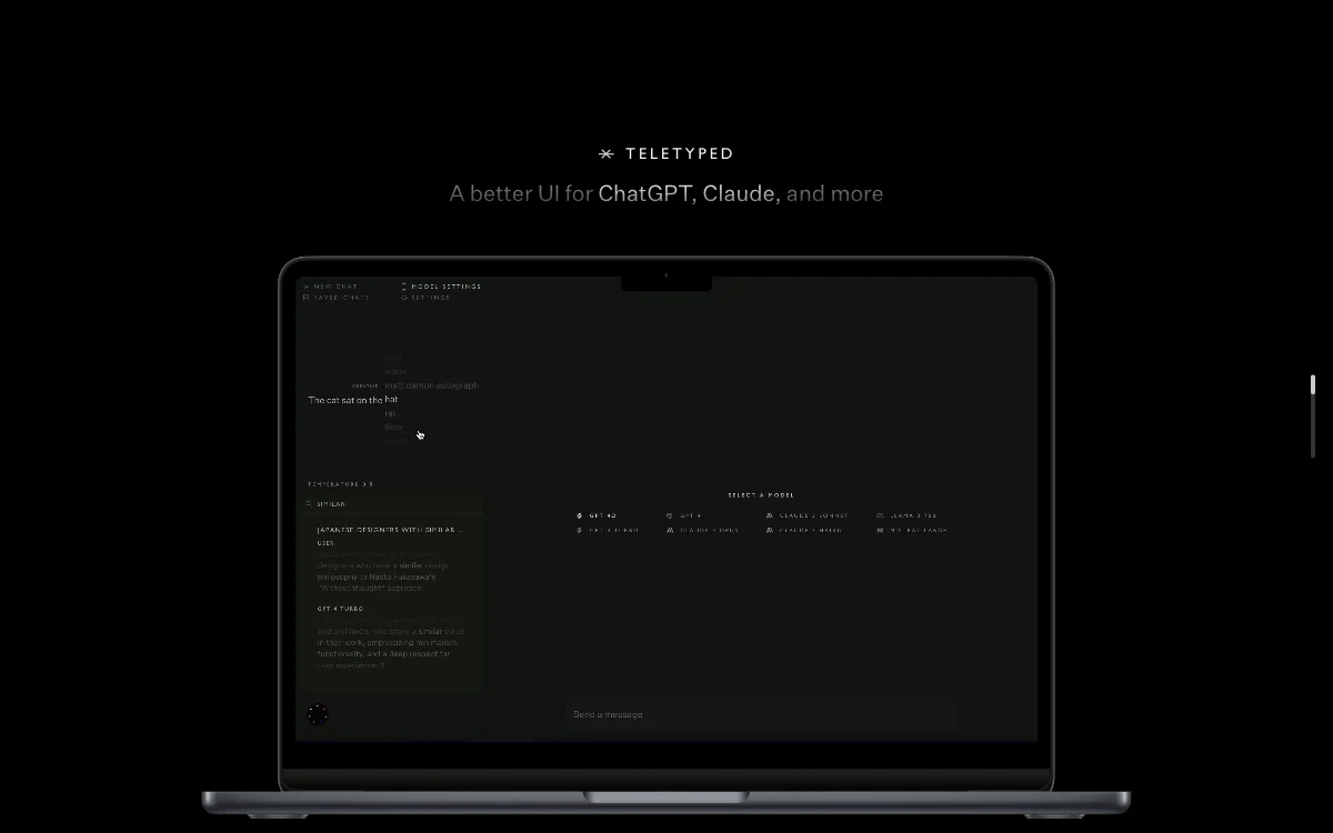 TELETYPED：优化ChatGPT、Claude等聊天体验的多功能工具