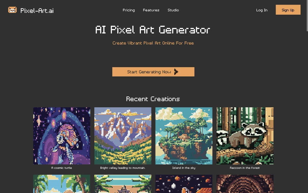 Pixel-Art.ai — AI像素艺术生成器，在线创作生动像素艺术