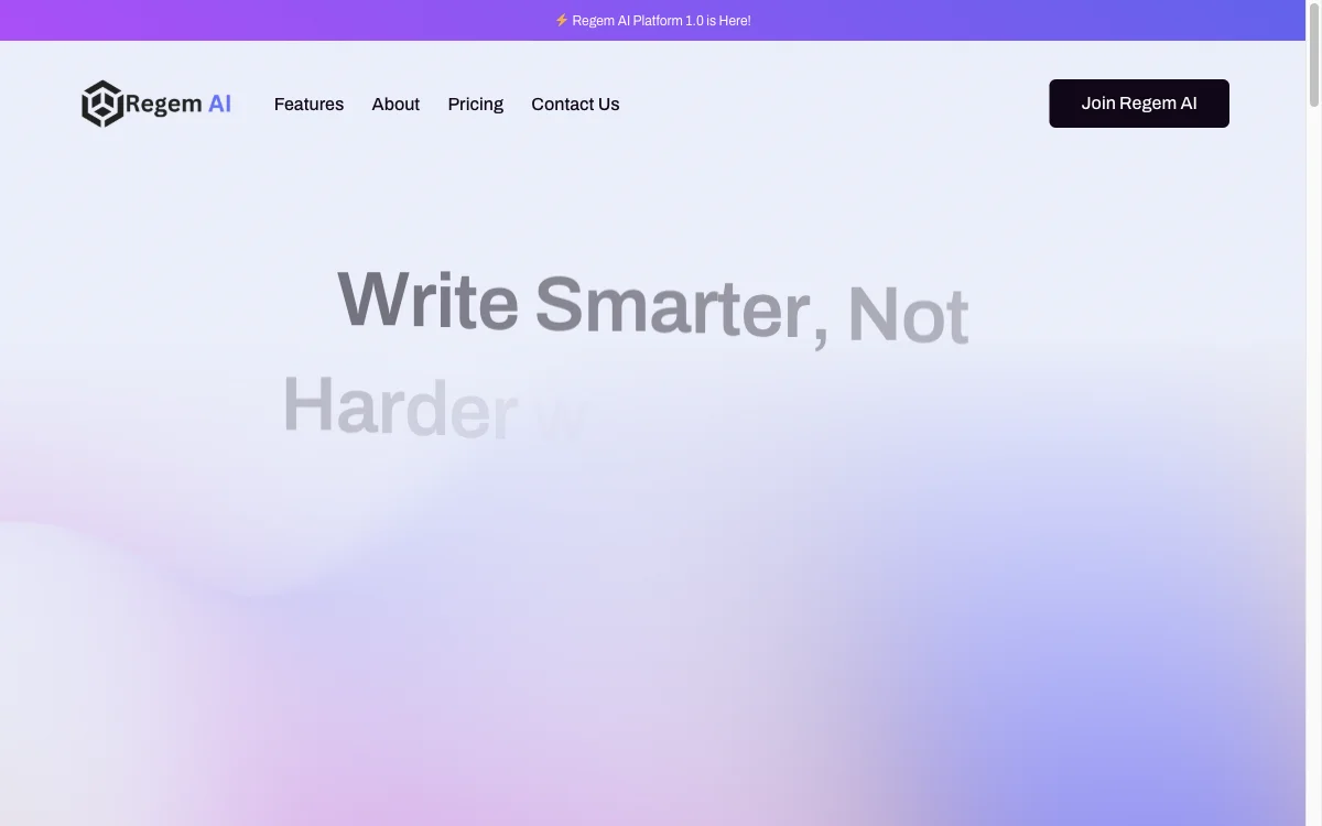 强大的 AI 写作与图像工具 - Regem AI Platform