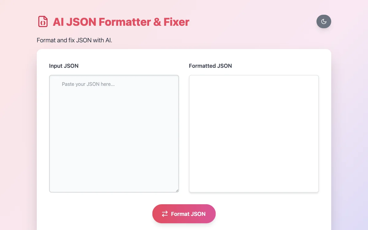 أداة AI JSON Formatter & Fixer - سهلة وسريعة عبر الإنترنت