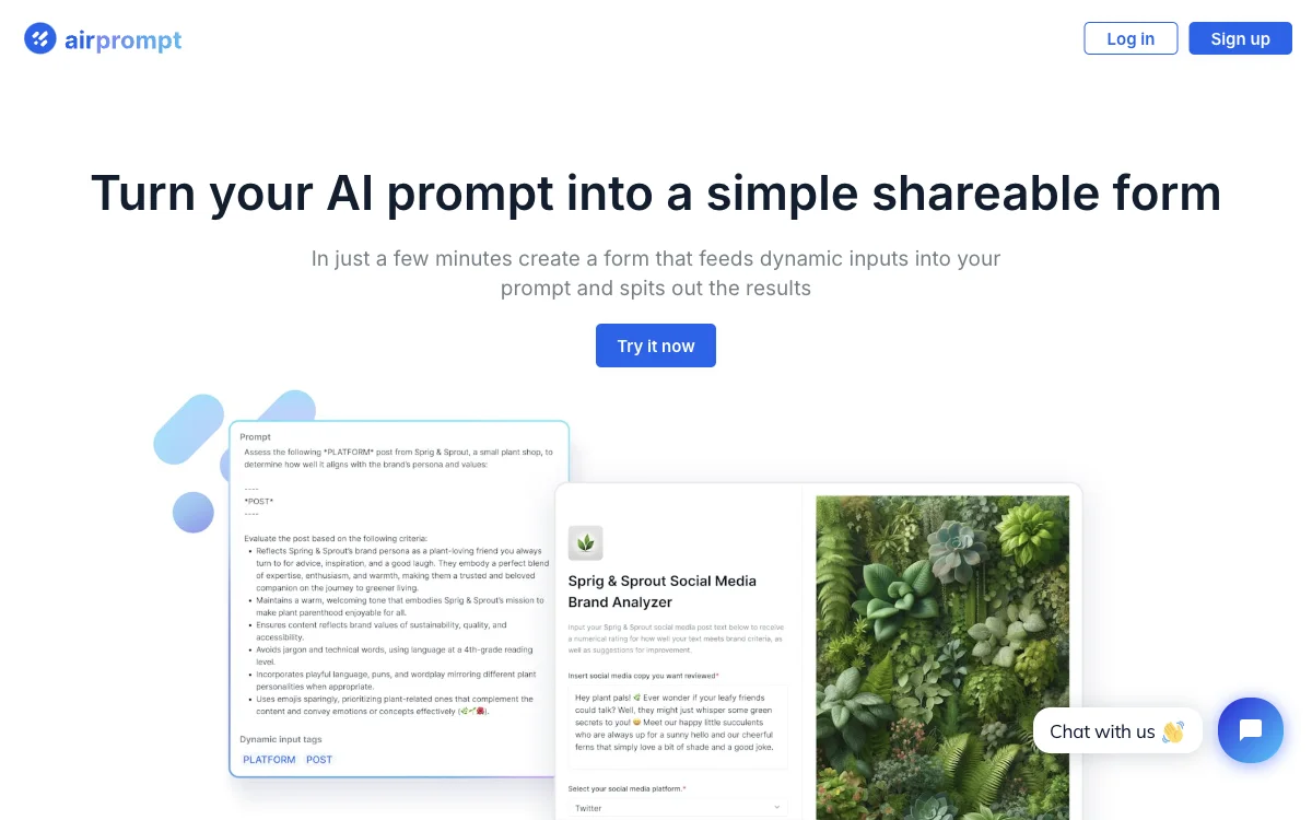 AirPrompt: AI प्रॉम्प्ट को साझा करने के लिए एक साधारण फॉर्म में बदलें