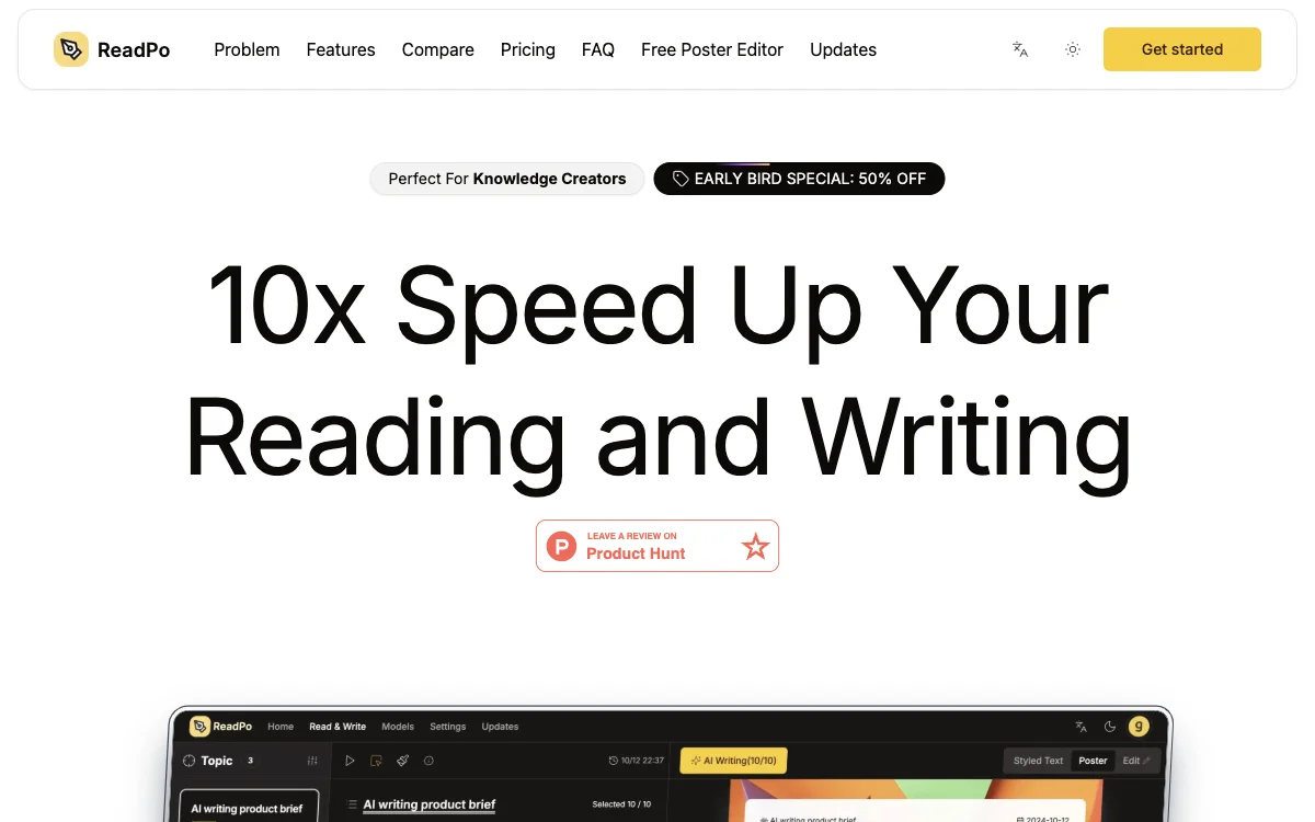 ReadPo - Revolutionize Your Reading and Writing with AI