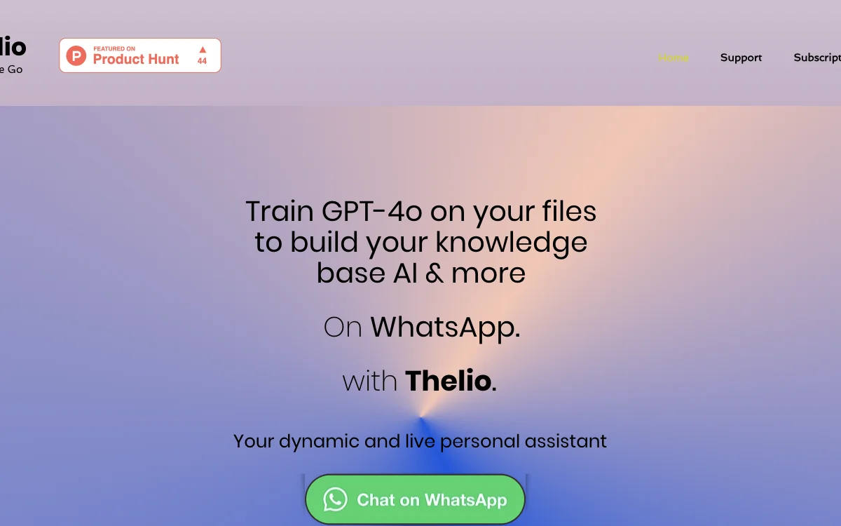 ThelioAI：通过WhatsApp快速轻松训练GPT-4o