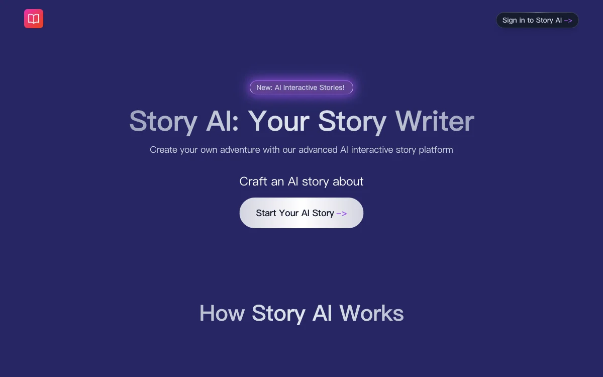 Story AI - เครื่องมือเขียนเรื่องแบบส่วนร่วมด้วย AI | สร้างการผจญภัยของคุณเอง