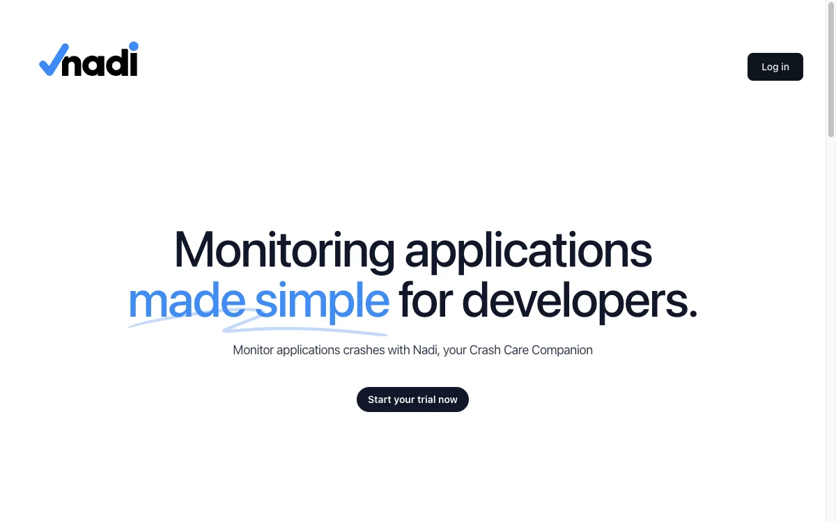 Nadi - Ваш Спутник по Заботе о Крашах в Приложениях для Упрощения Мониторинга