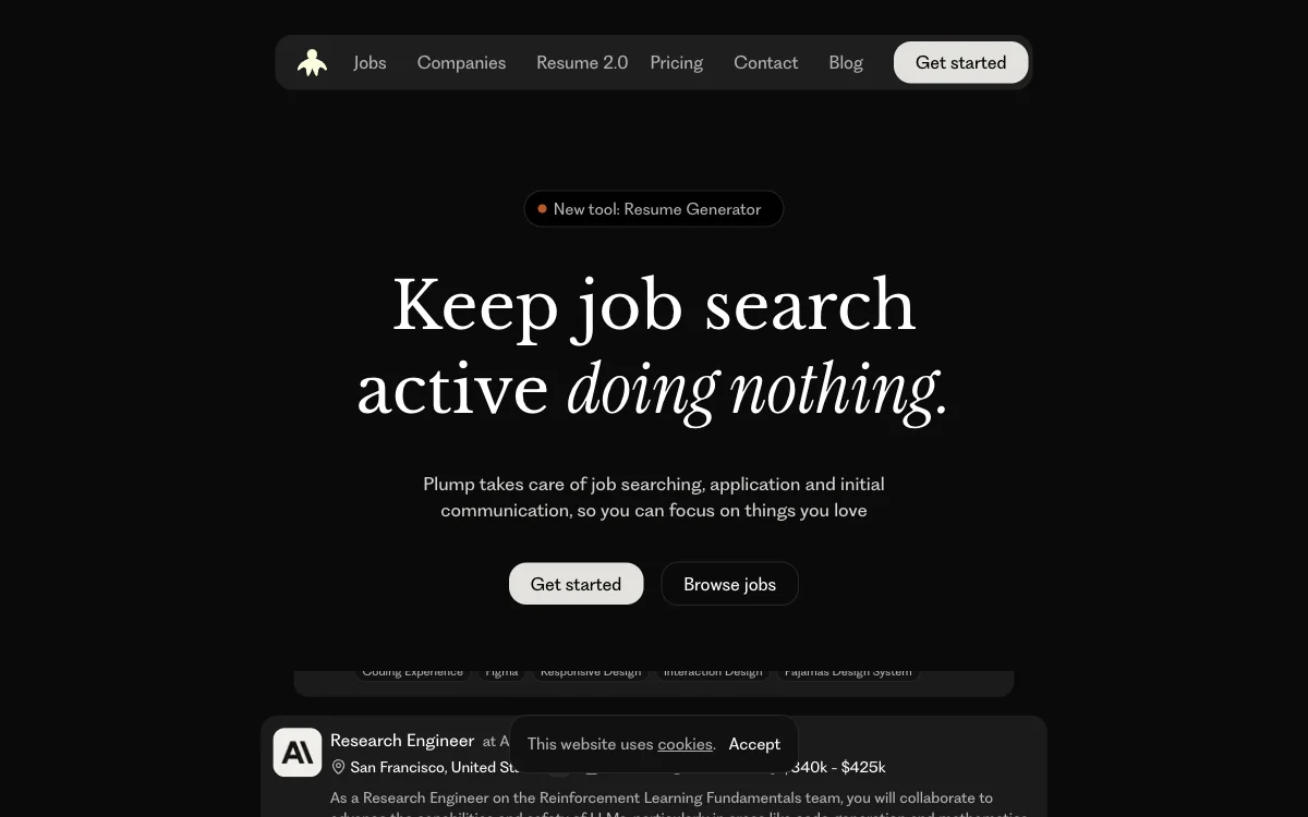 Plump：AI驱动的求职助手，自动化您的求职过程