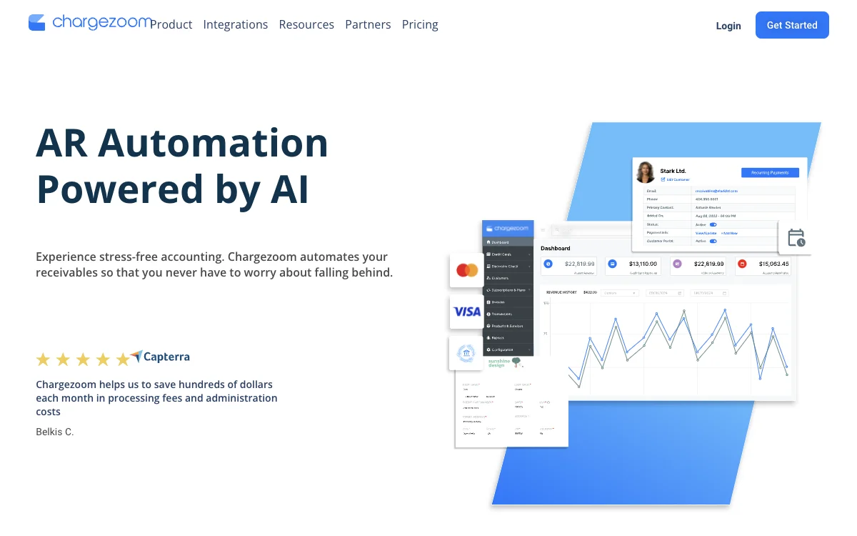 Chargezoom - الحصول على الدفع بشكل أسرع باستخدام حسابات المستحقات المدعومة بالذكاء الاصطناعي