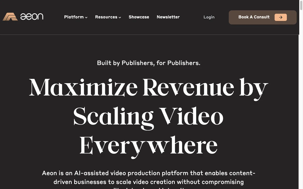 Aeon: AI-Powered Video Production Platform for Scaling Brand-Safe Videos