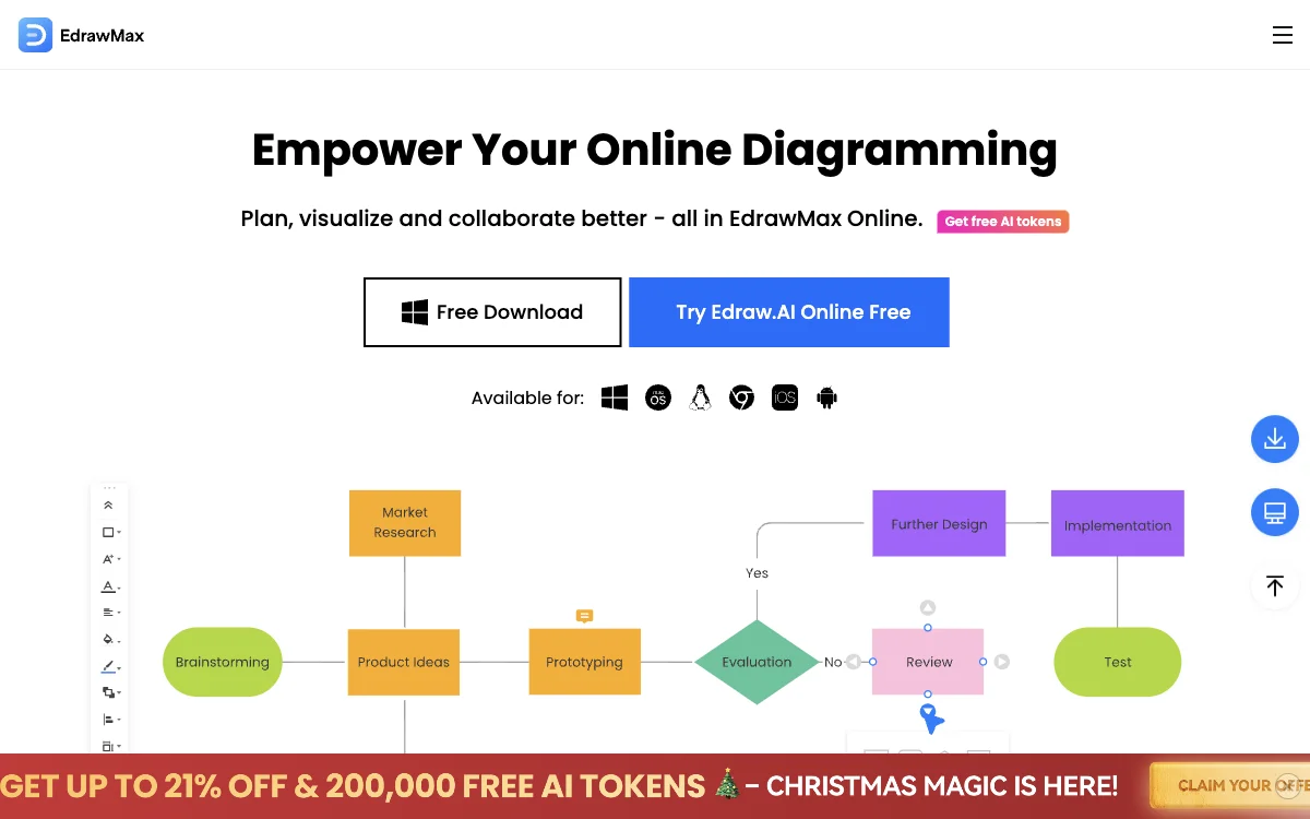 [ОФИЦИАЛЬНО] EdrawMax Online: Все-в-одном диаграммном создателе и программном обеспечении